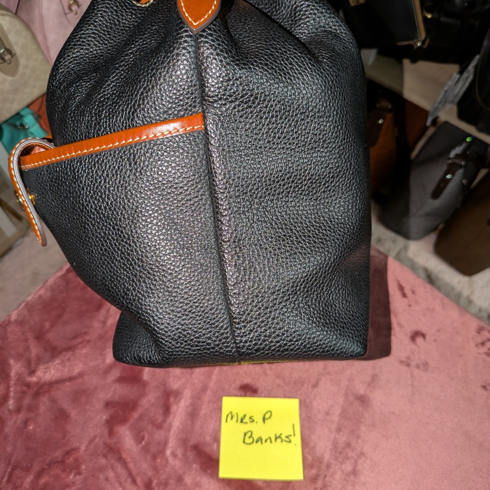 Dooney & Bourke Black and Brown Drawstring Bag - Picture 8 of 16